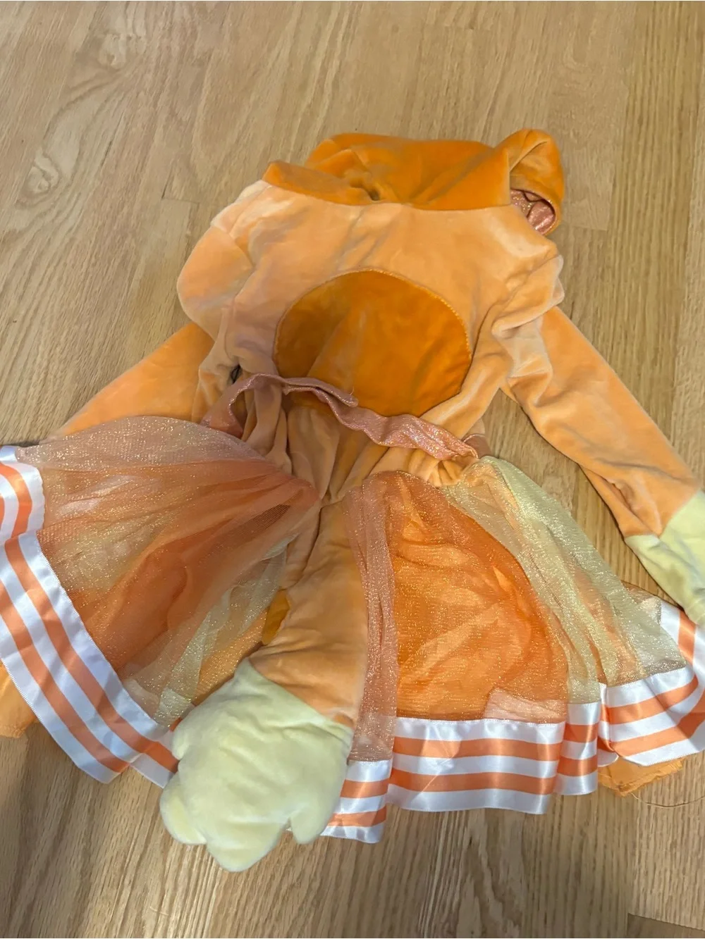 Bluey Bingo Dog Dress Costume Hooded 2T Orange Halloween Cosplay